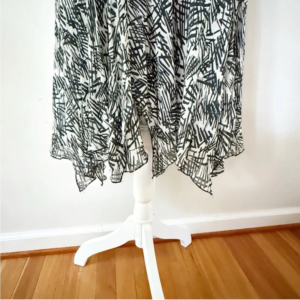 Vintage Women Y2K Sheer Asymmetrical Skirt Large Fairy Grunge Maximalist Retro